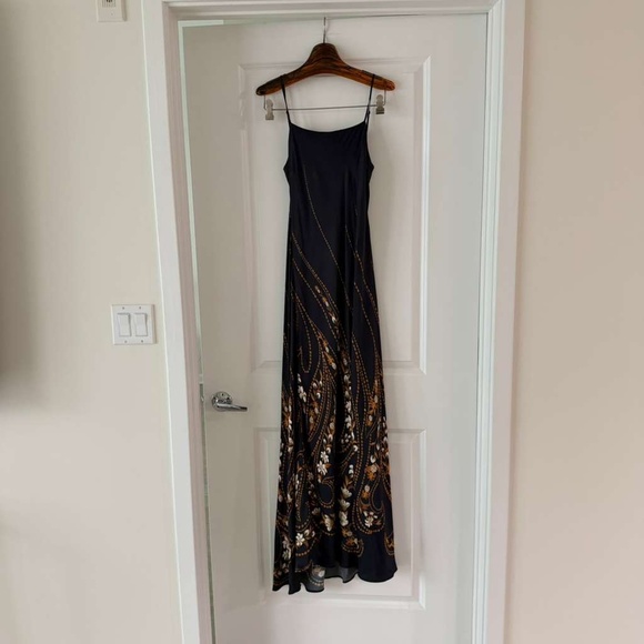 Farm Rio Black Garden Slip Midi Dress - Picture 2 of 11